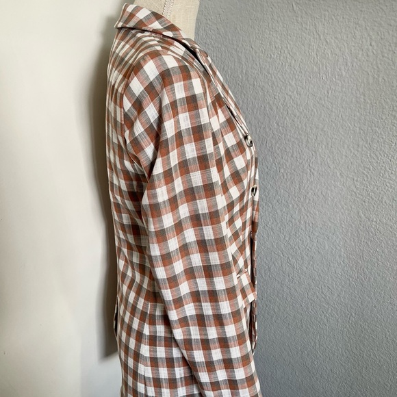 Nine West Women’s Brown and White Checkered Blazer - Picture 5 of 12